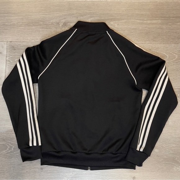 Unisex Adidas Black Track Jacket blokecore athletic sport workout zippers unisex - Picture 9 of 9